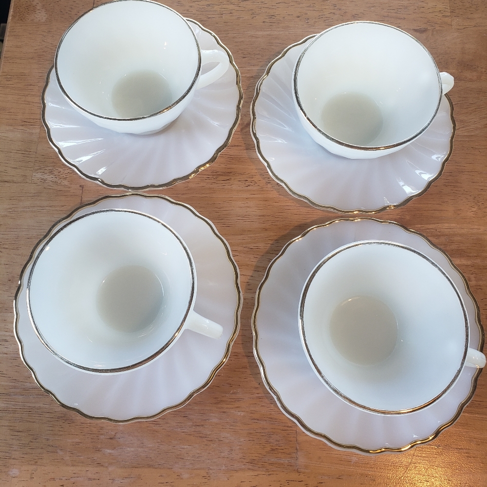 Vintage Fire King Cups and Saucers
